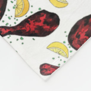 Indian Food Tandoor Cooking Tandoori Chicken Fleece Blanket