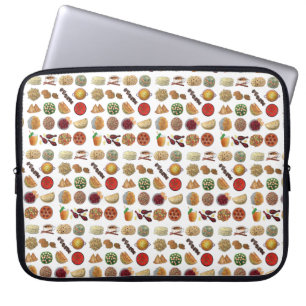 Indian Foods Dishes Cuisine of India Illustration Laptop Sleeve