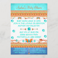Indian Gems Dream Catcher Baby Shower Invitation