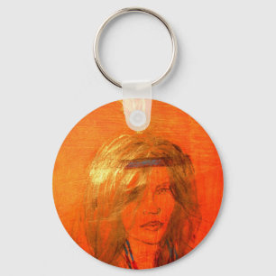 indian girl keychain