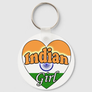 Indian Girl Keychain