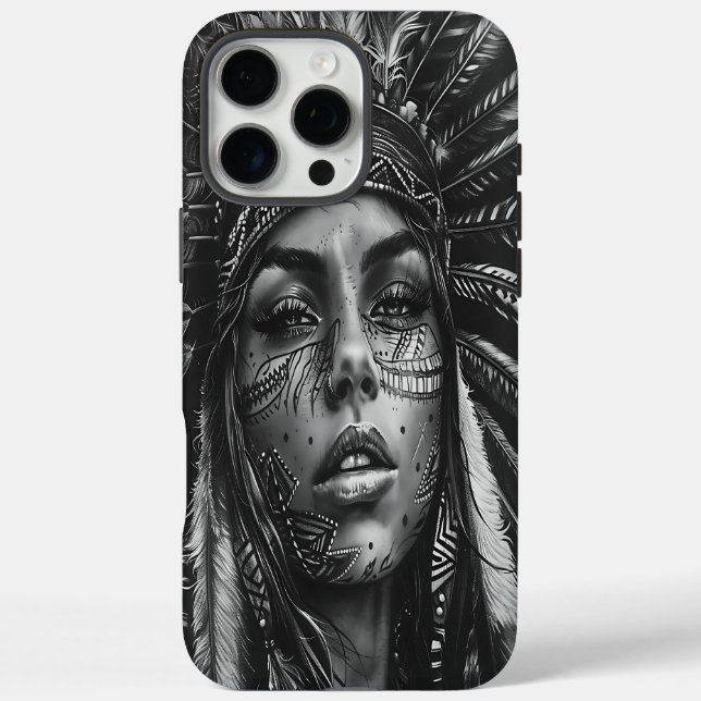 Indian girl warrior with face paint Case-Mate iPhone case (Back)
