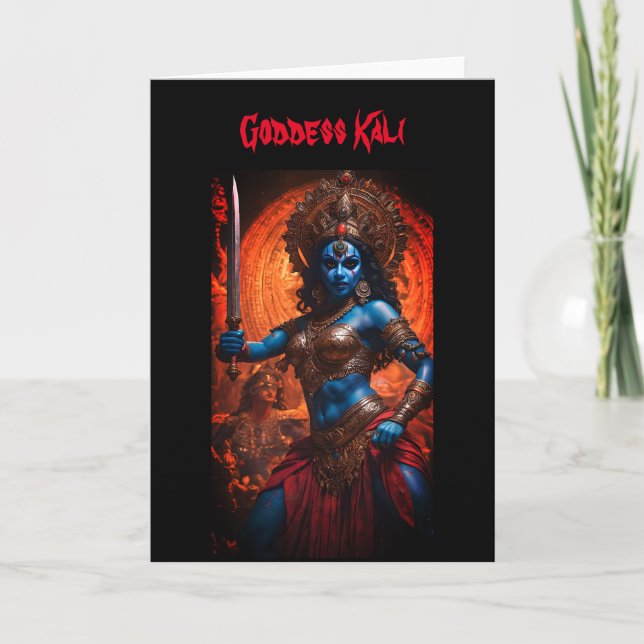 Indian Goddess Kali Greeting Card! Thank You Card (Front)