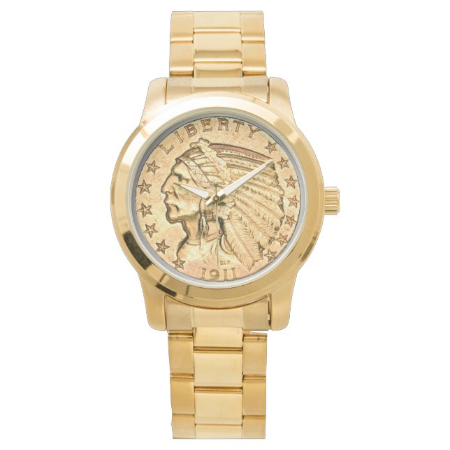 Indian Head Gold Coin Watch (Front)