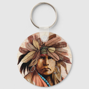 Indian Head Keychain
