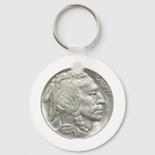 INDIAN HEAD NICKEL KEYCHAIN