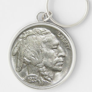 INDIAN HEAD NICKEL KEYCHAIN