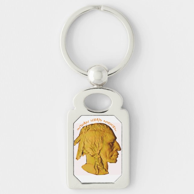 "  Indian Head nickel" Metal Keychain (Front)