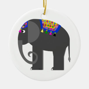 Indian Hefalump Ceramic Ornament
