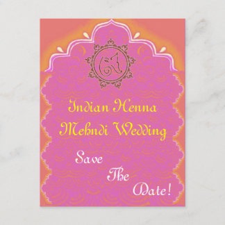 indian henna mehndi wedding save the date