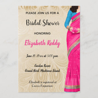 Indian Hindu Bridal Shower Invitation