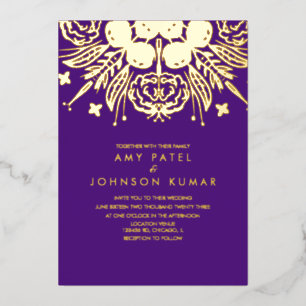 Indian Hindu Hand Drawn  Wedding Pressed  