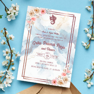 Indian Hindu Housewarming Griha Pravesh Invitation