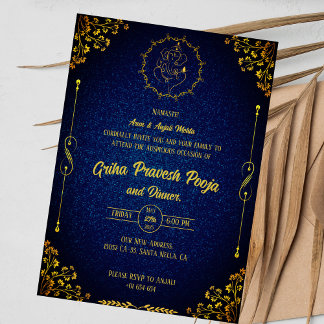Indian Hindu Housewarming Griha Pravesh Invitation