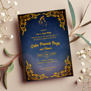 Indian Hindu Housewarming Griha Pravesh Invitation