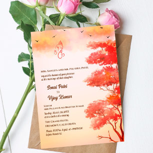 Indian Hindu Wedding Ganesha Invitation
