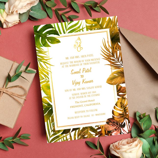 Indian Hindu Wedding Ganesha Invitation (Creator Uploaded)