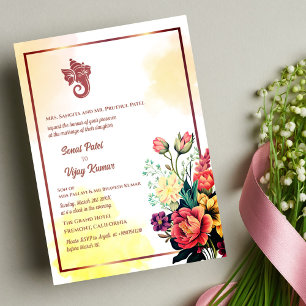 Indian Hindu Wedding Ganesha Invitation