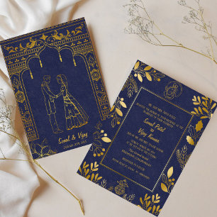 Indian Hindu Wedding Ganesha Invitation