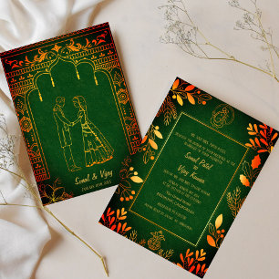 Indian Hindu Wedding Ganesha Invitation