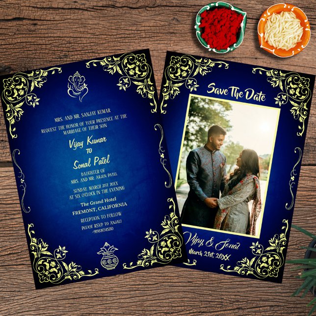 Indian Hindu Wedding Invitation with Custom Image (Creator Uploaded)