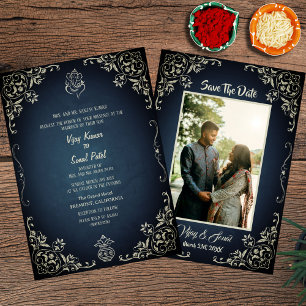 Indian Hindu Wedding Invitation with Custom Image