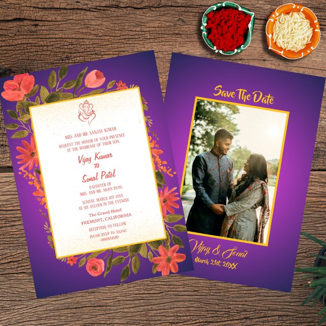 Indian Hindu Wedding Invitation with Custom Image (Creator Uploaded)