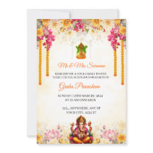 Indian Housewarming Invitation Card, Gruha Pravesh