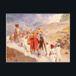 Indian Hunting Party by Edwin Lord Weeks Postcard<br><div class="desc">This Orientalism genre masterpiece titled,  Indian Hunting Party was made by Edwin Lord Weeks using the oil on canvas technique. He was a member of the Légion d'honneur,  France,  an officer of the Order of St. Michael,  Germany,  and a member of the Secession,  Munich.</div>