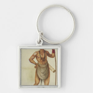 Indian in Body Paint Keychain
