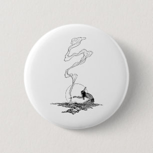 Indian in His Solitude by NC Wyeth Vintage Western 2 Inch Round Button