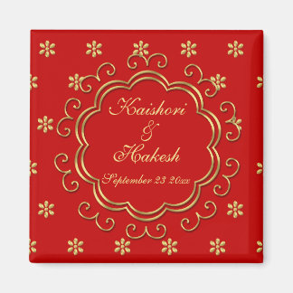 Indian Inspired Save the Date / Wedding Favour Magnet