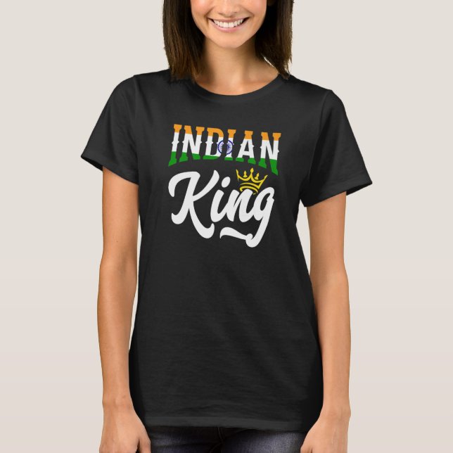 Indian King India Indian India Flag Premium T-Shirt (Front)