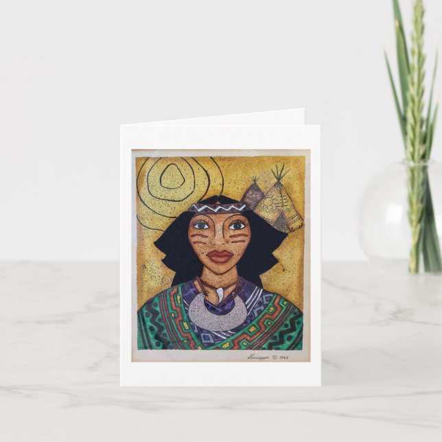 Indian Lady Note Card (Front)