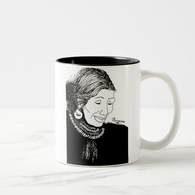 indian Lady Two-Tone Coffee Mug (Right)