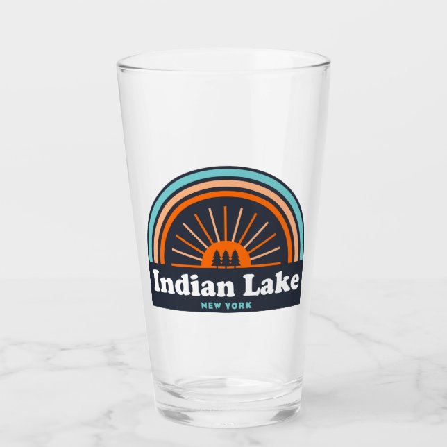 Indian Lake New York Rainbow Glass (Front)