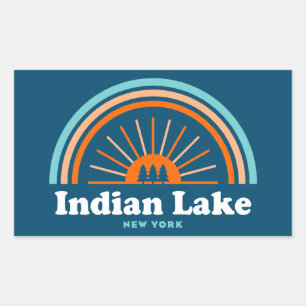 Indian Lake New York Rainbow Sticker