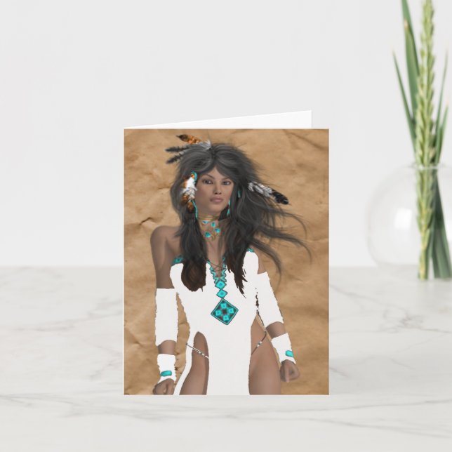 Indian Maiden All Occasion Card (Front)