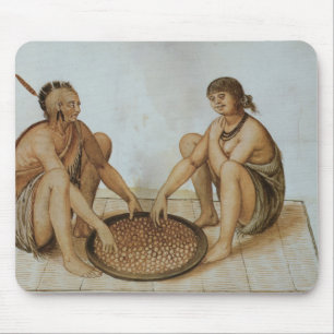 Indian Man and Woman Eating Mouse Pad