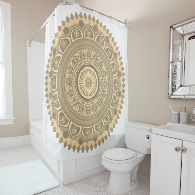 Indian mandala Orange in Sepia (In Situ)