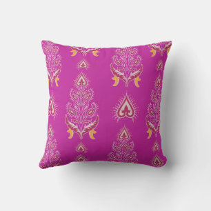 indian mandala pink pillow decor