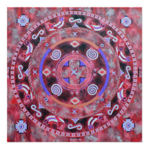 Indian mandala poster