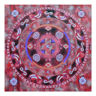 Indian mandala poster