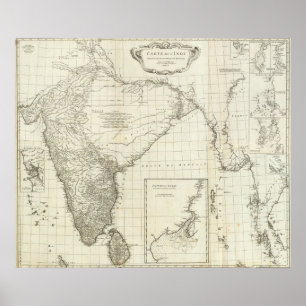 Indian Map Poster