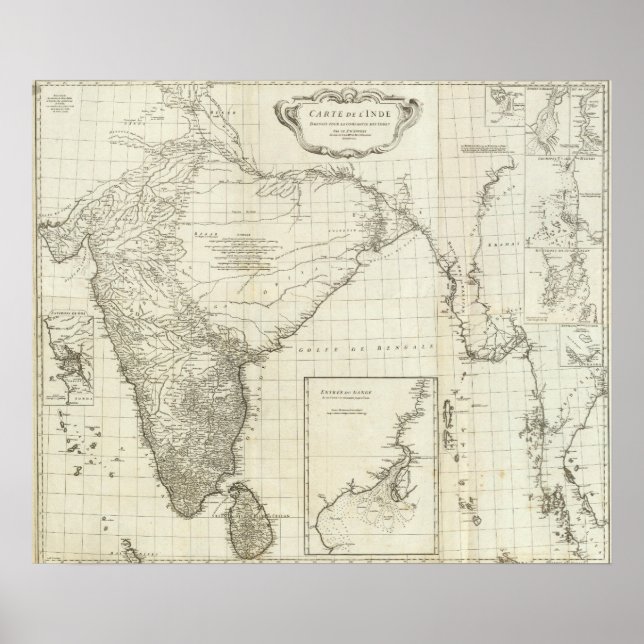 Indian Map Poster (Front)