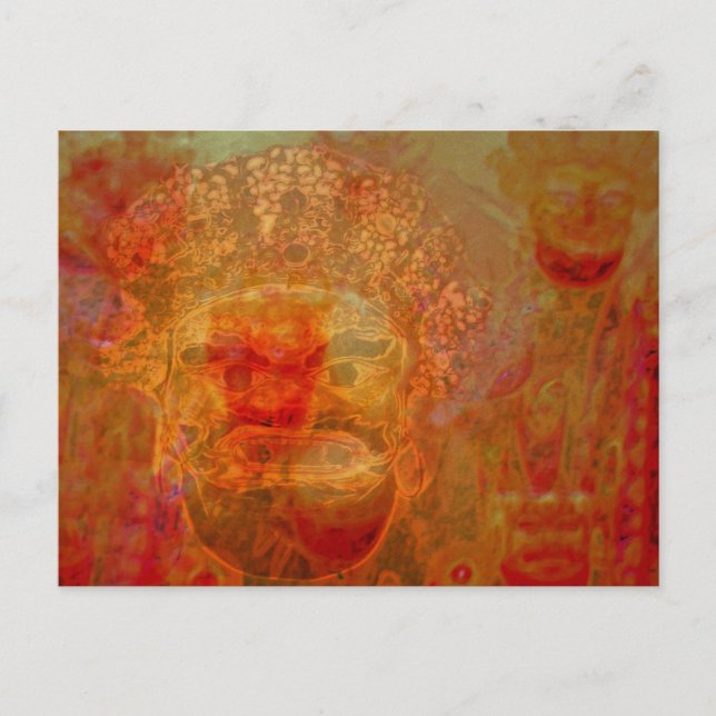 indian masks postcard (Front)
