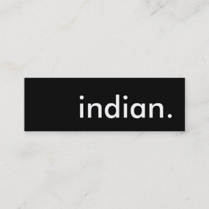 indian. mini business card