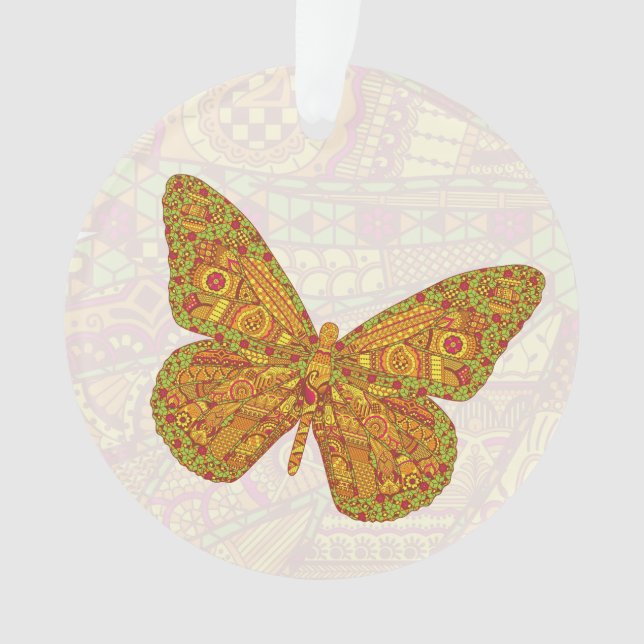 Indian Monarch Acrylic Ornament (Front)