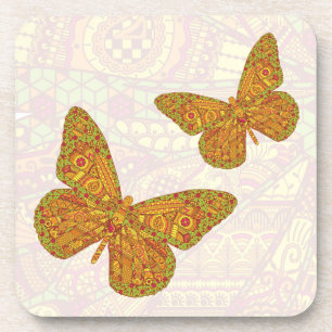 Indian Monarch Square Coaster