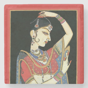 Indian, Mughal Woman, Princess Stone Coaster